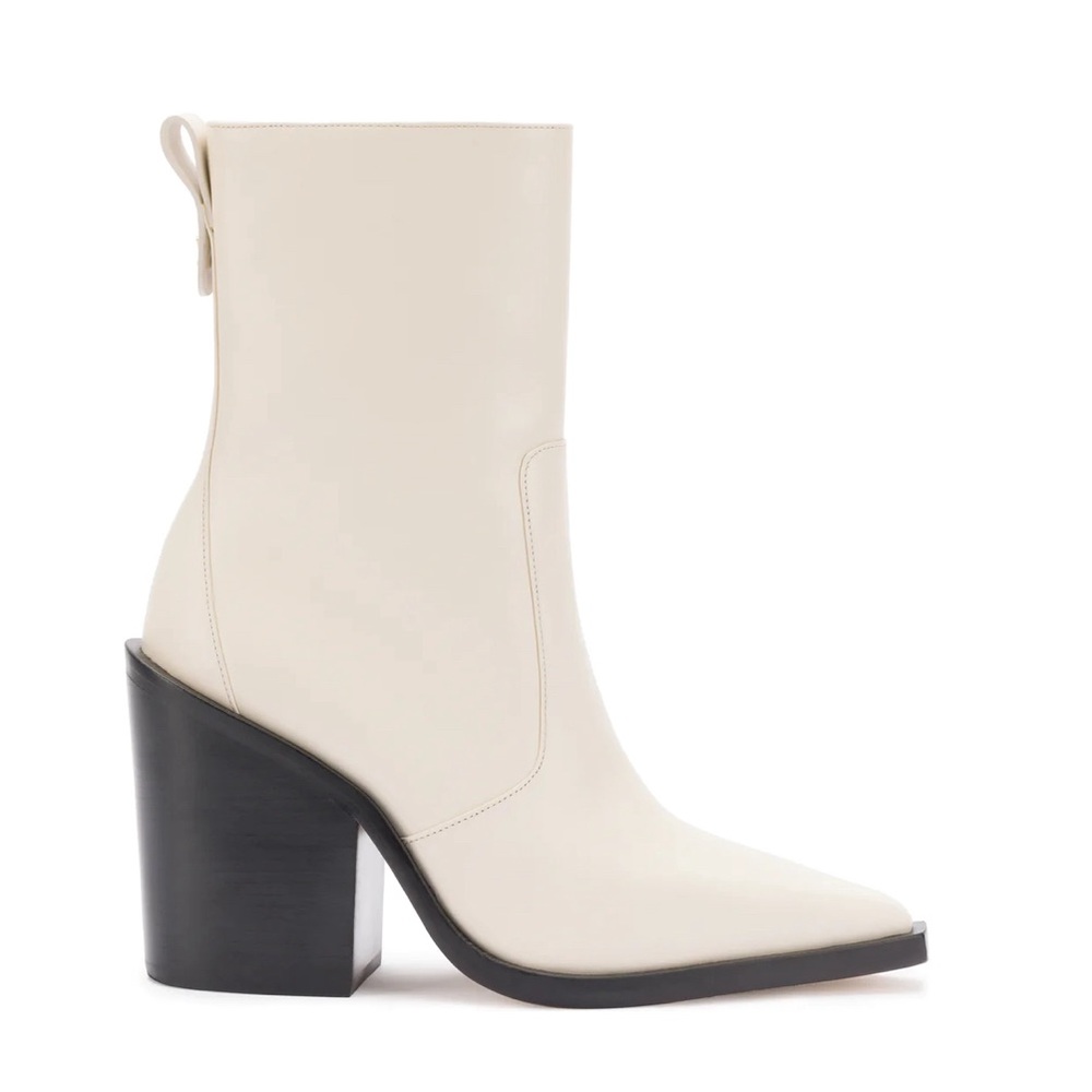 Larroude James Boot - Ivory Leather